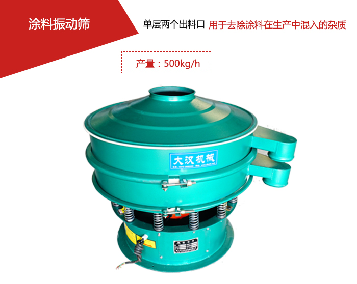涂料屬于普通不易發(fā)生反應(yīng)的物料，所以涂料振動(dòng)篩采用的是碳鋼材質(zhì)。