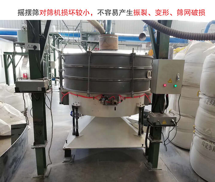 搖擺篩沒有振動力借助的主要是篩箱搖晃，所以磨損較小。